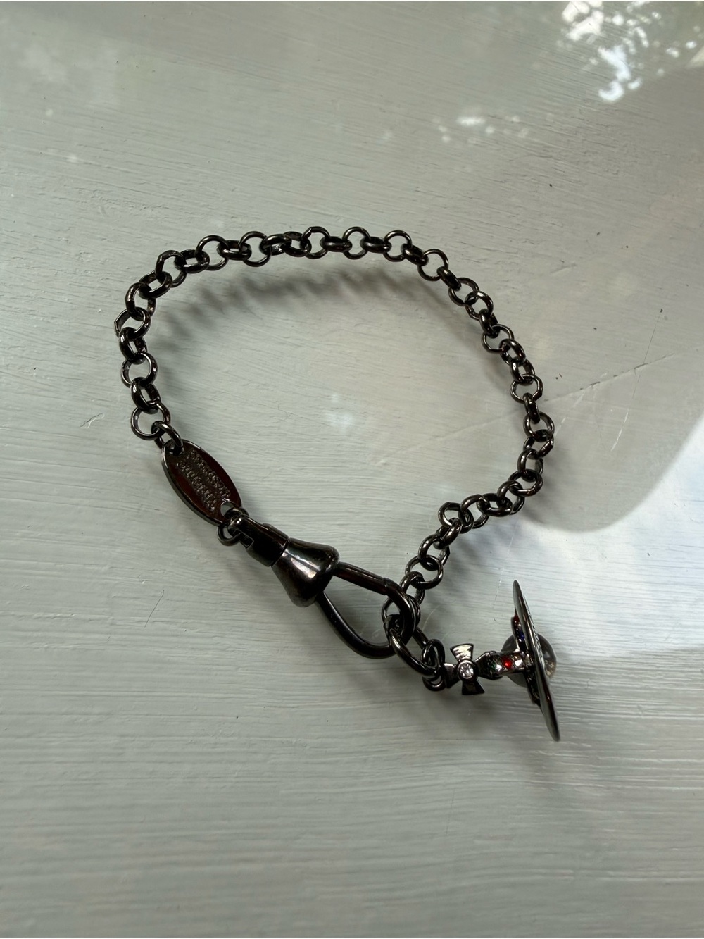 Vivienne Westwood Black Orb Chain Bracelet